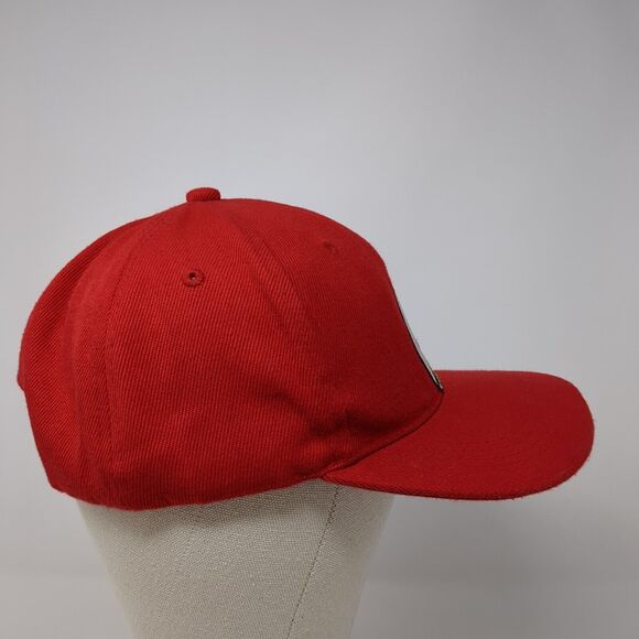 The Flash Snapback Hat Red One Size Adjustable Embroidered 6 Panel Six Flags - Picture 4 of 8
